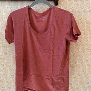 Everlane scoopneck tee terracotta